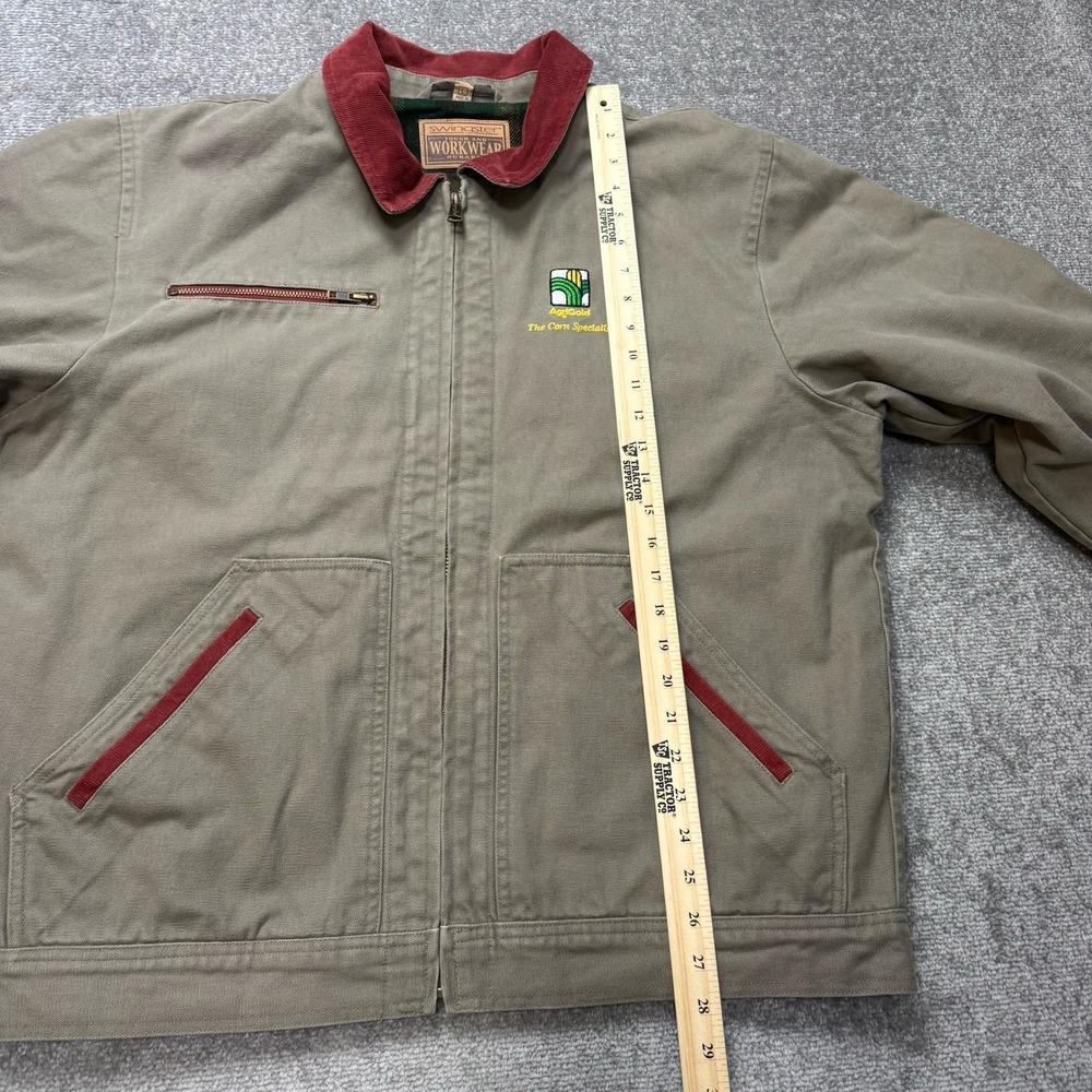 Vintage Agrigold Corn Large Canvas Lined Chore Farm Jacket Corduroy Detroit - Picture 8 of 9